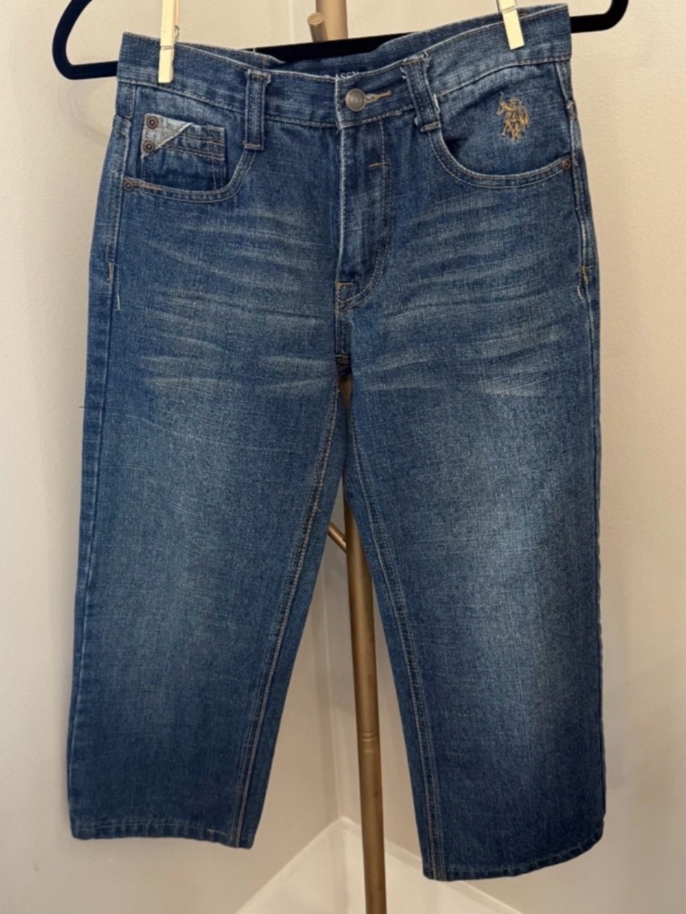 VTG US Polo Small Pony Blue Denim Skater Shorts Lot of 2